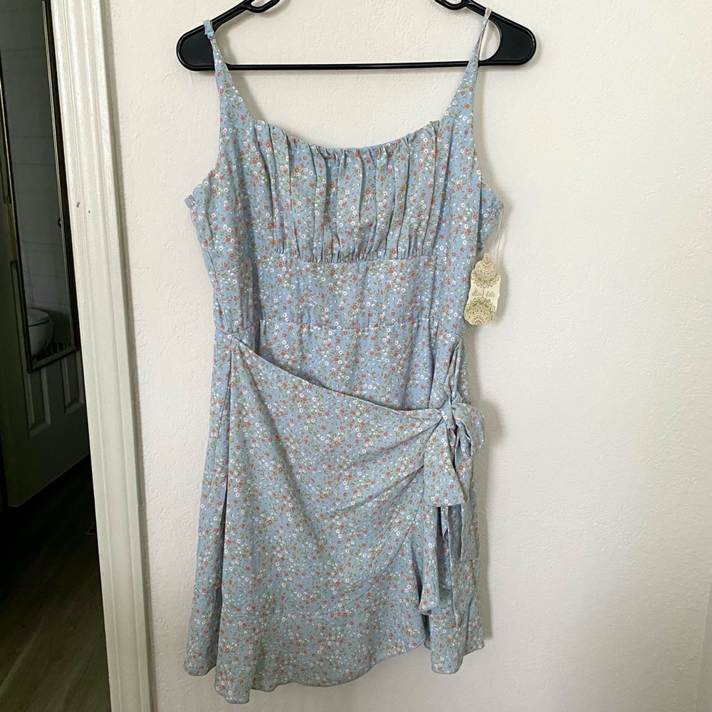 Altar’d State Blue Floral Wrap Dress